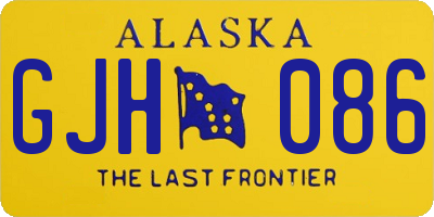 AK license plate GJH086