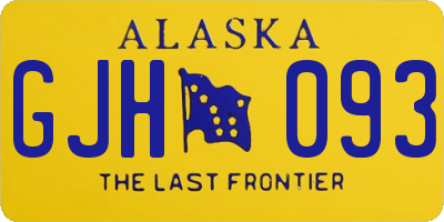 AK license plate GJH093