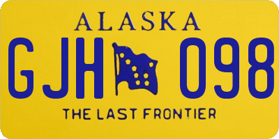 AK license plate GJH098