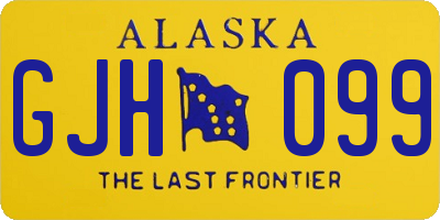 AK license plate GJH099