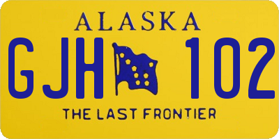 AK license plate GJH102