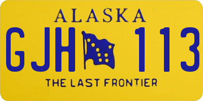 AK license plate GJH113