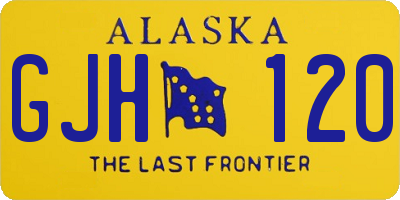 AK license plate GJH120