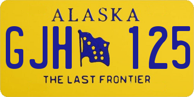 AK license plate GJH125