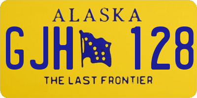 AK license plate GJH128