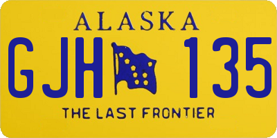 AK license plate GJH135