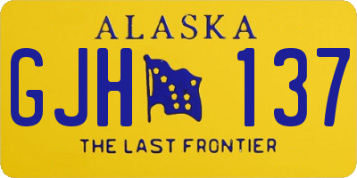 AK license plate GJH137