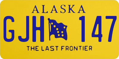 AK license plate GJH147