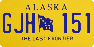 AK license plate GJH151