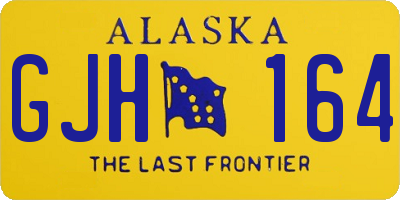 AK license plate GJH164