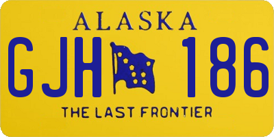 AK license plate GJH186