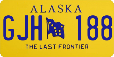 AK license plate GJH188