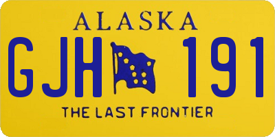 AK license plate GJH191