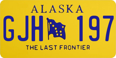 AK license plate GJH197