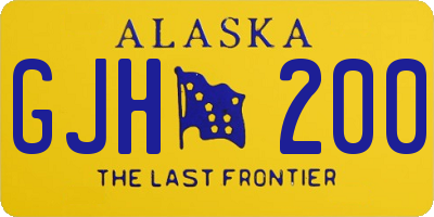 AK license plate GJH200