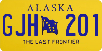 AK license plate GJH201