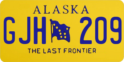AK license plate GJH209