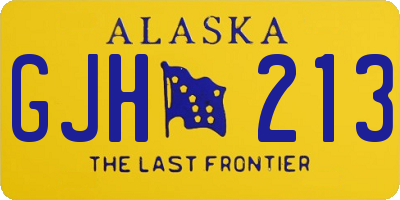 AK license plate GJH213