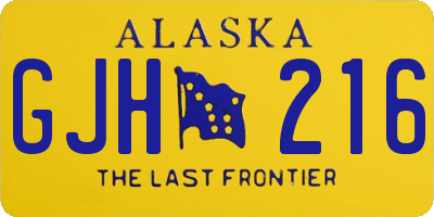 AK license plate GJH216