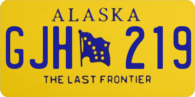 AK license plate GJH219