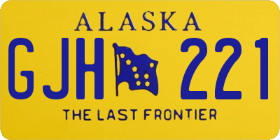 AK license plate GJH221