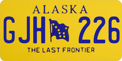 AK license plate GJH226