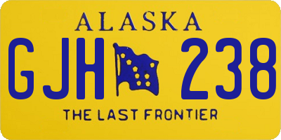 AK license plate GJH238