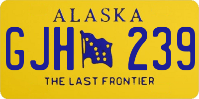 AK license plate GJH239