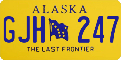 AK license plate GJH247