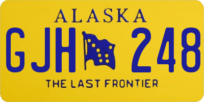 AK license plate GJH248