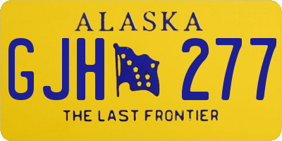 AK license plate GJH277