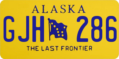 AK license plate GJH286