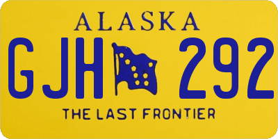 AK license plate GJH292