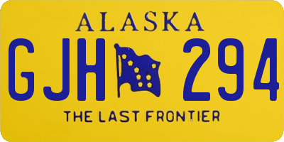 AK license plate GJH294