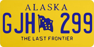AK license plate GJH299