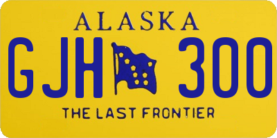 AK license plate GJH300