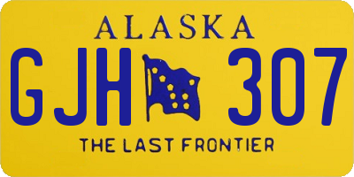AK license plate GJH307