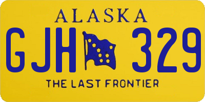 AK license plate GJH329