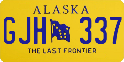 AK license plate GJH337