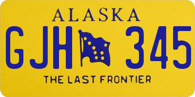 AK license plate GJH345