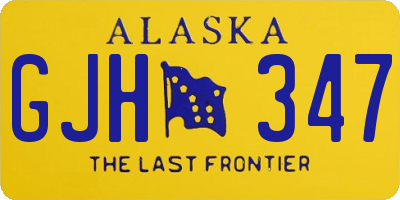 AK license plate GJH347