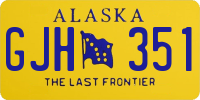 AK license plate GJH351