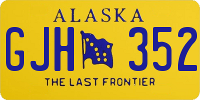 AK license plate GJH352