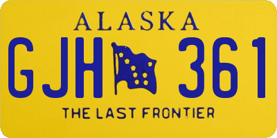 AK license plate GJH361