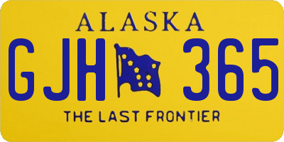 AK license plate GJH365