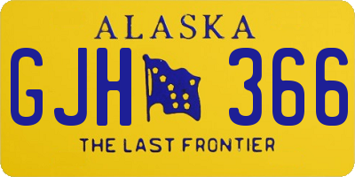 AK license plate GJH366