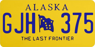 AK license plate GJH375