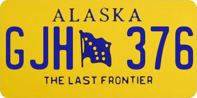 AK license plate GJH376