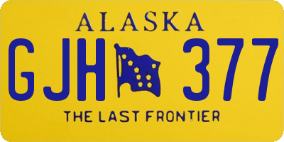 AK license plate GJH377