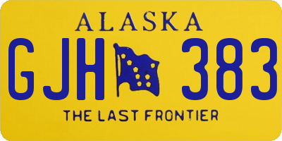 AK license plate GJH383